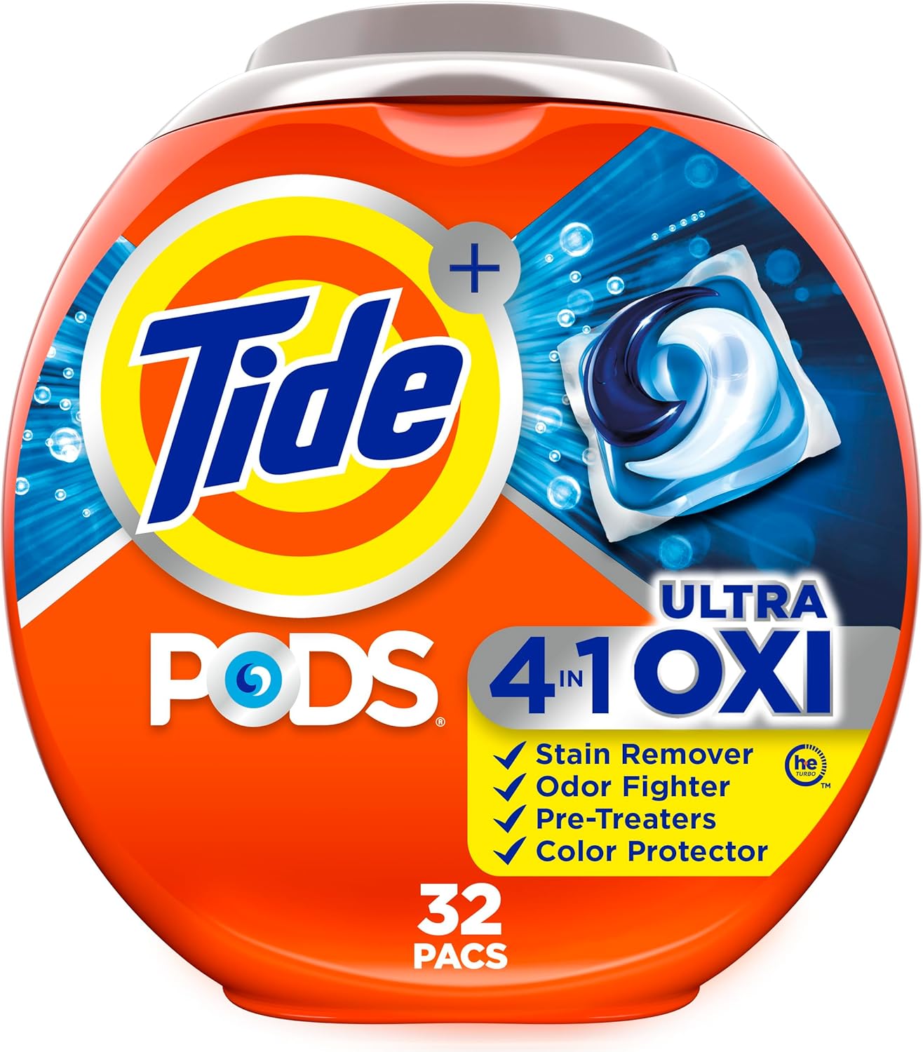Tide Pods Ultra Oxi Liquid Detergent Pacs | 32 Pods