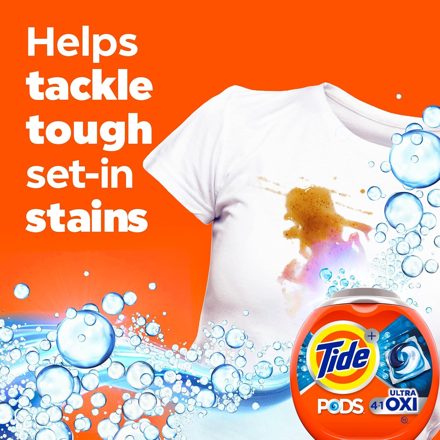 Tide Pods Ultra Oxi Liquid Detergent Pacs | 32 Pods
