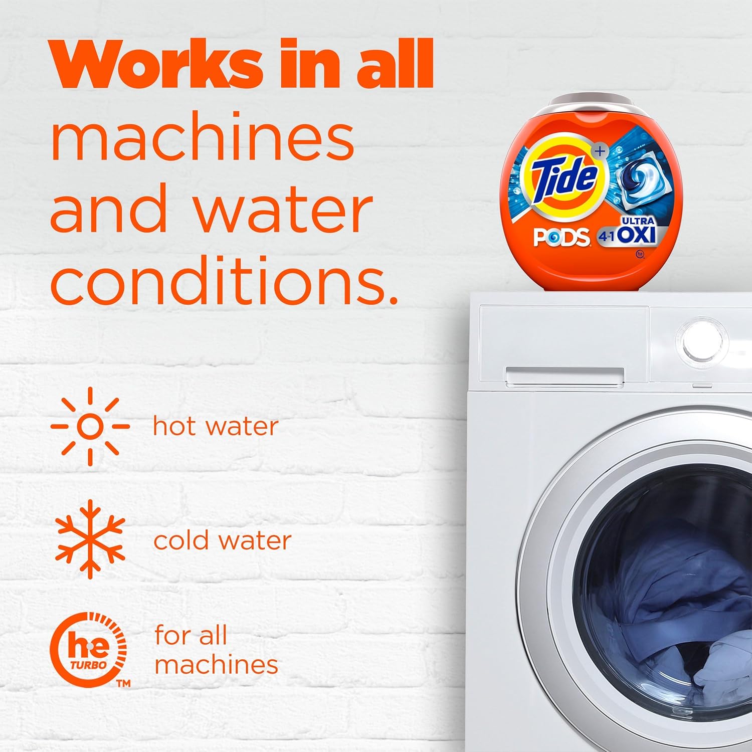 Tide Pods Ultra Oxi Liquid Detergent Pacs | 32 Pods