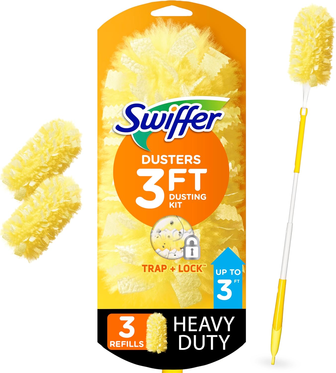 Swiffer 360 Dusters Extendable Handle Starter Kit | 3 Count Duster Refill