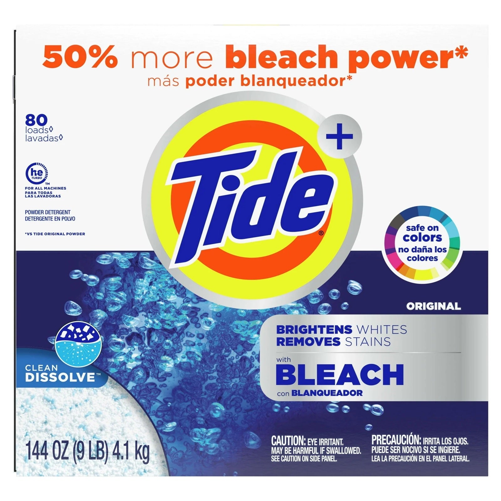 Tide Laundry Detergent with Bleach | Original Scent | 144 Oz