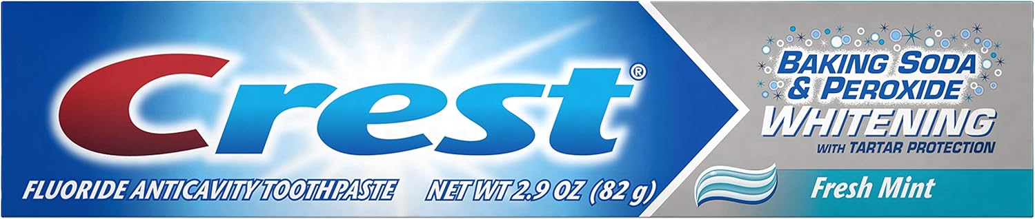 Crest Whitening with Tartar Protection Striped Toothpaste | Fresh Mint | 8.2 Oz