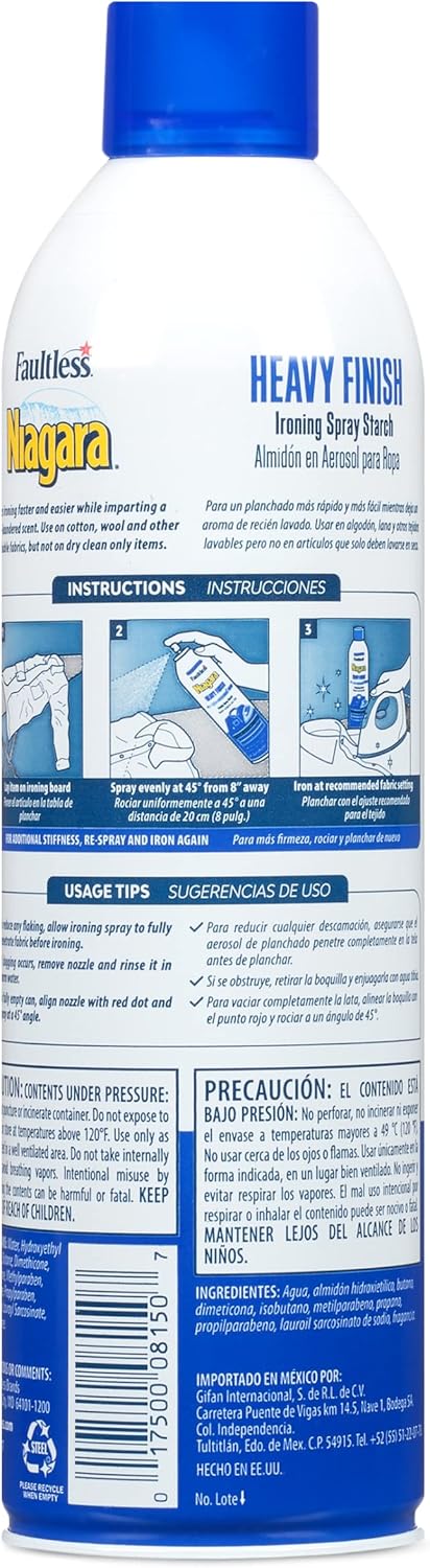 Niagara Spray Starch Plus | Heavy | 20 Oz