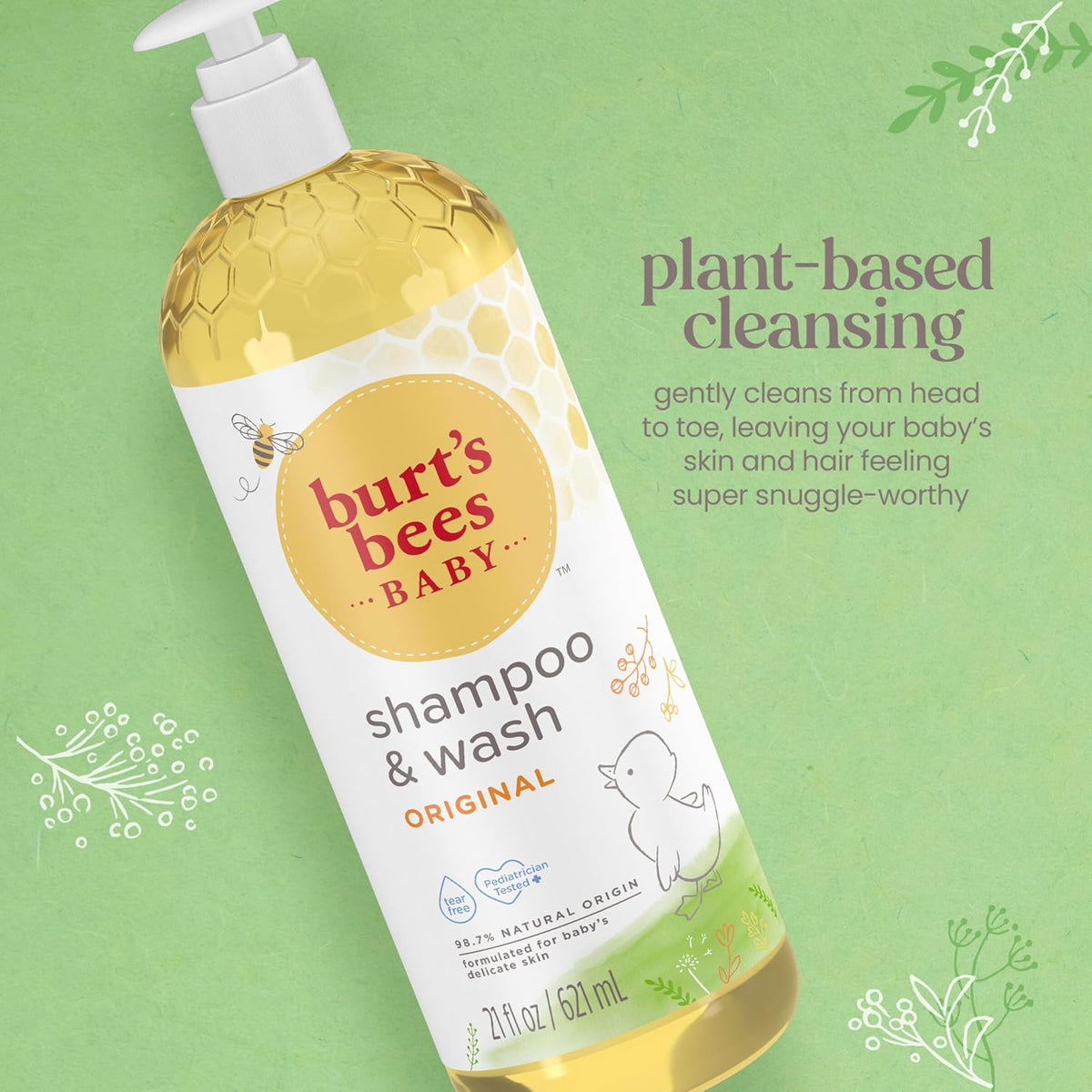 Burts Bees Baby Shampoo & Wash Original | 21 Oz (621 ml)