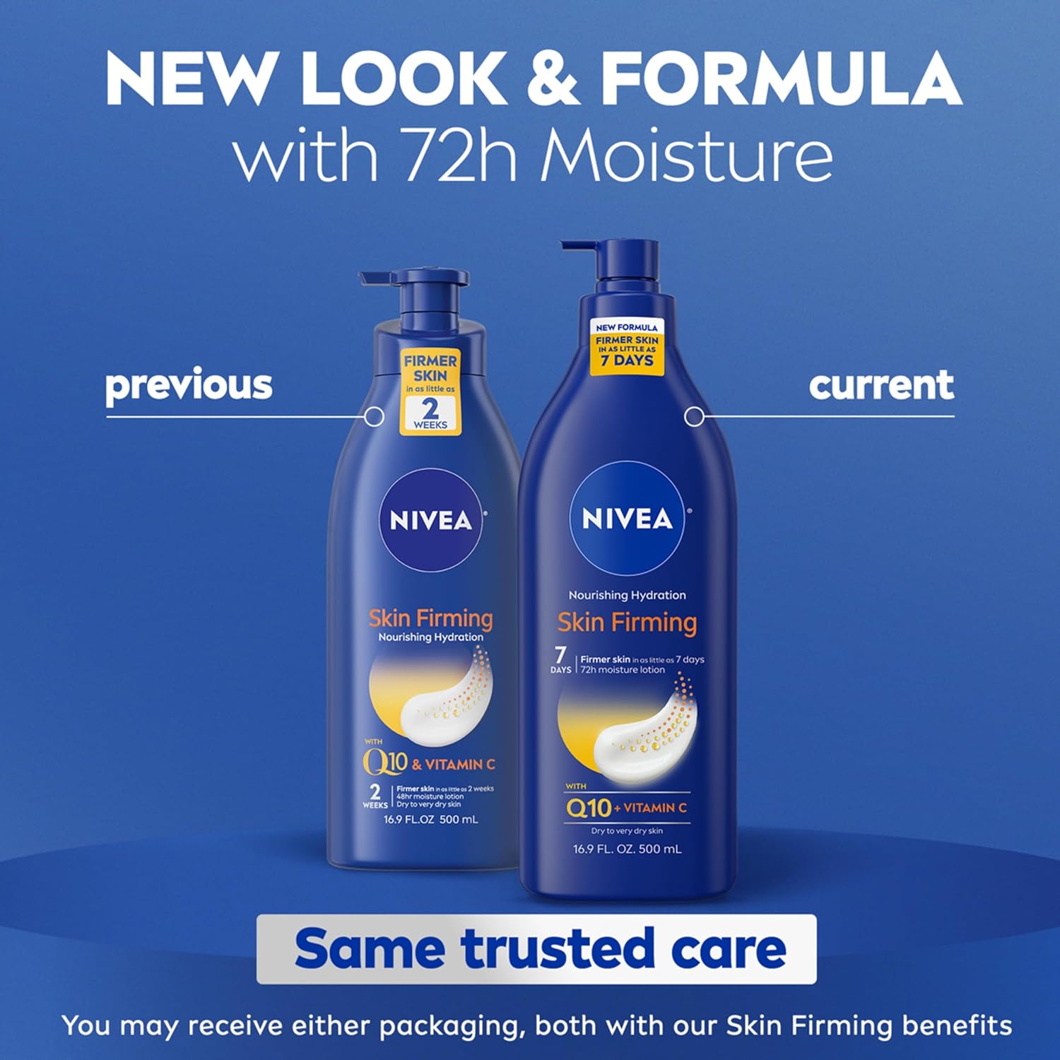 Nivea Nourishing Skin Firming Body Lotion, 16.9 Oz (500 ml)