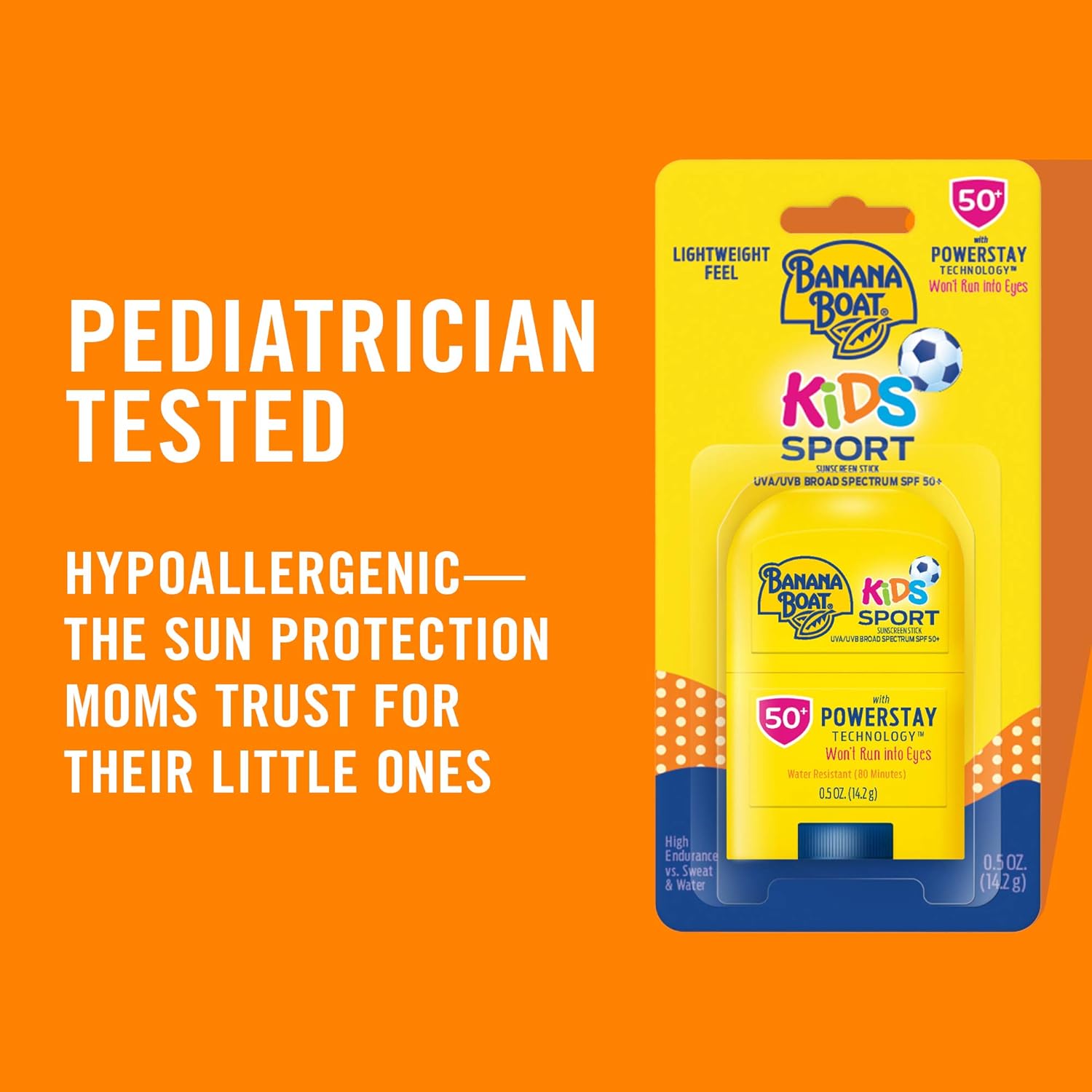 Banana Boat Kids Sport Sunscreen Stick | SPF 50 | 0.5 Oz (14.2 g)