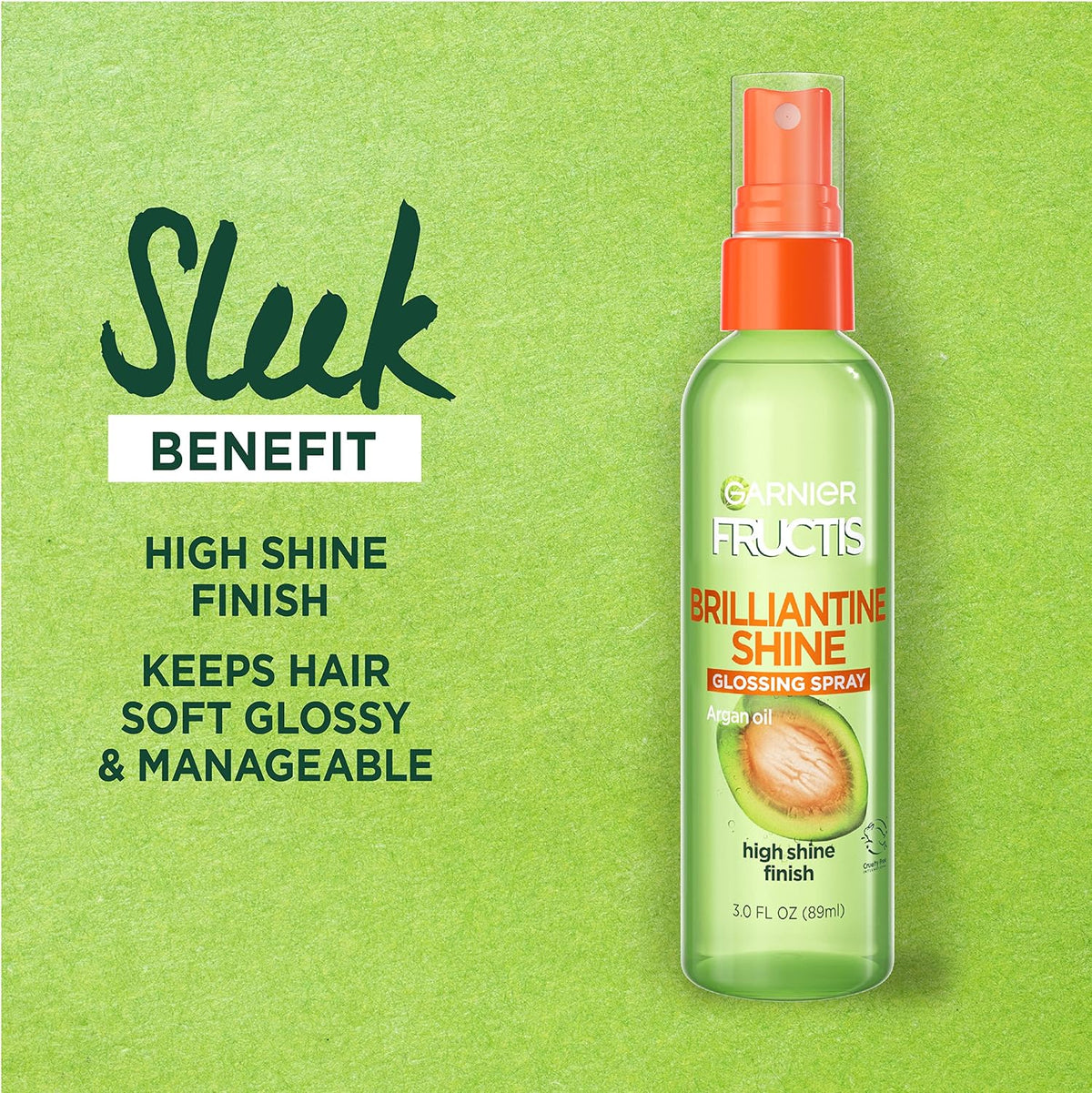 Garnier Fructis Brilliantine Shine Glossing Spray | 3 Oz (89 ml)