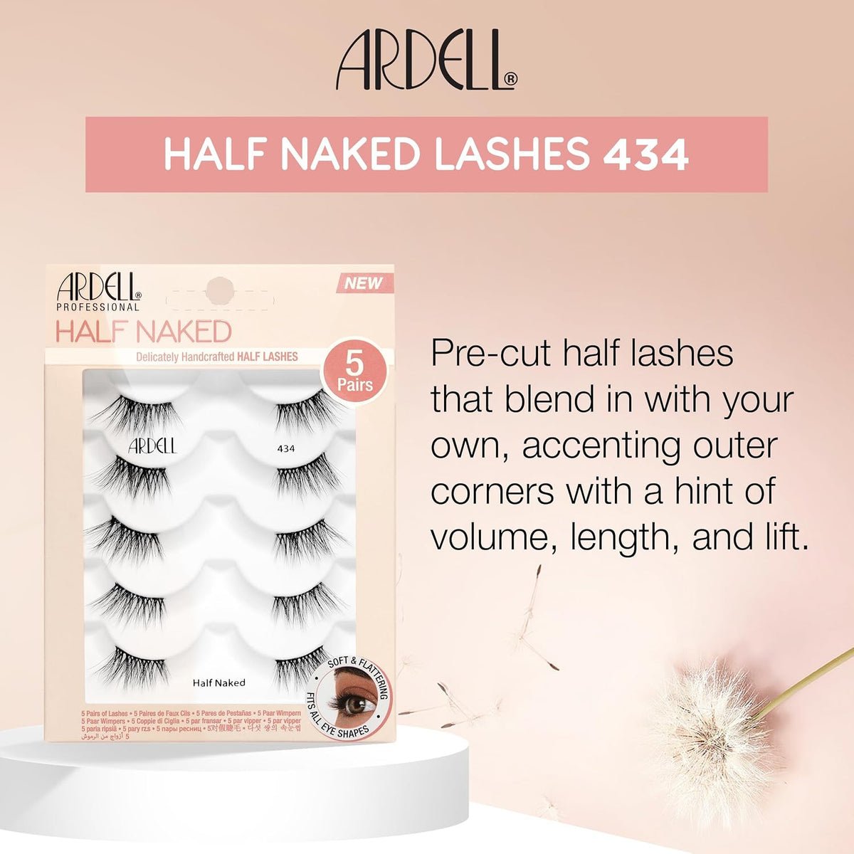 Ardell Half Naked False Eyelashes | 5 Pairs of Half Lashes
