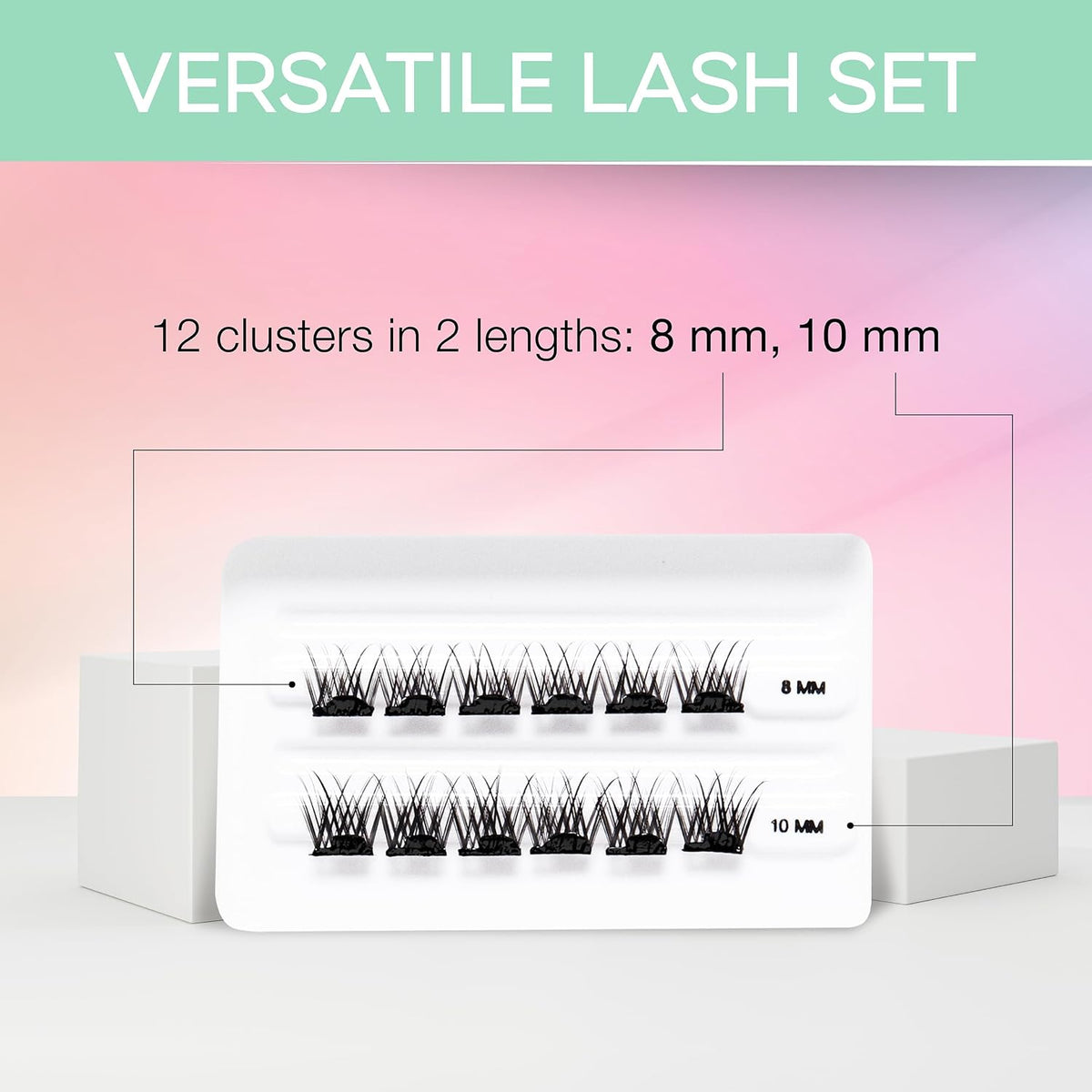 Ardell Press On Pre-Glued Underlash Extensions | Wispies Natural | 12 Lash Clusters