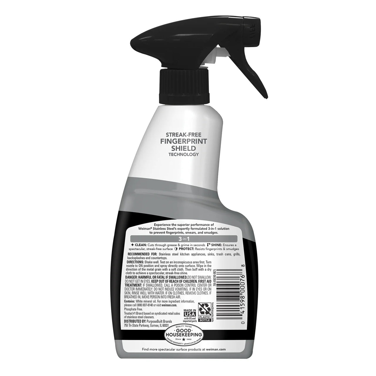 Weiman Stainless Steel Cleaner & Polish | 12 Oz