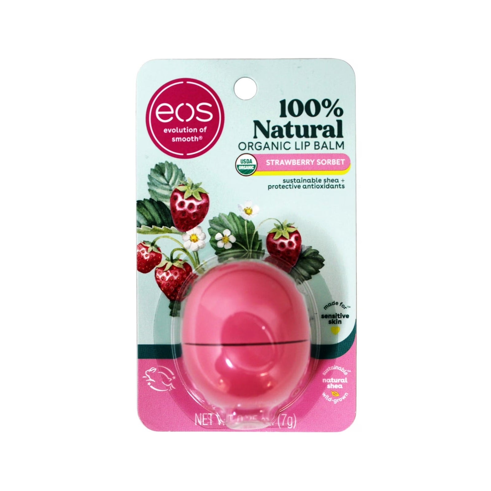 EOS Smooth Sphere Lip Balm Strawberry Sorbet 0.25 oz