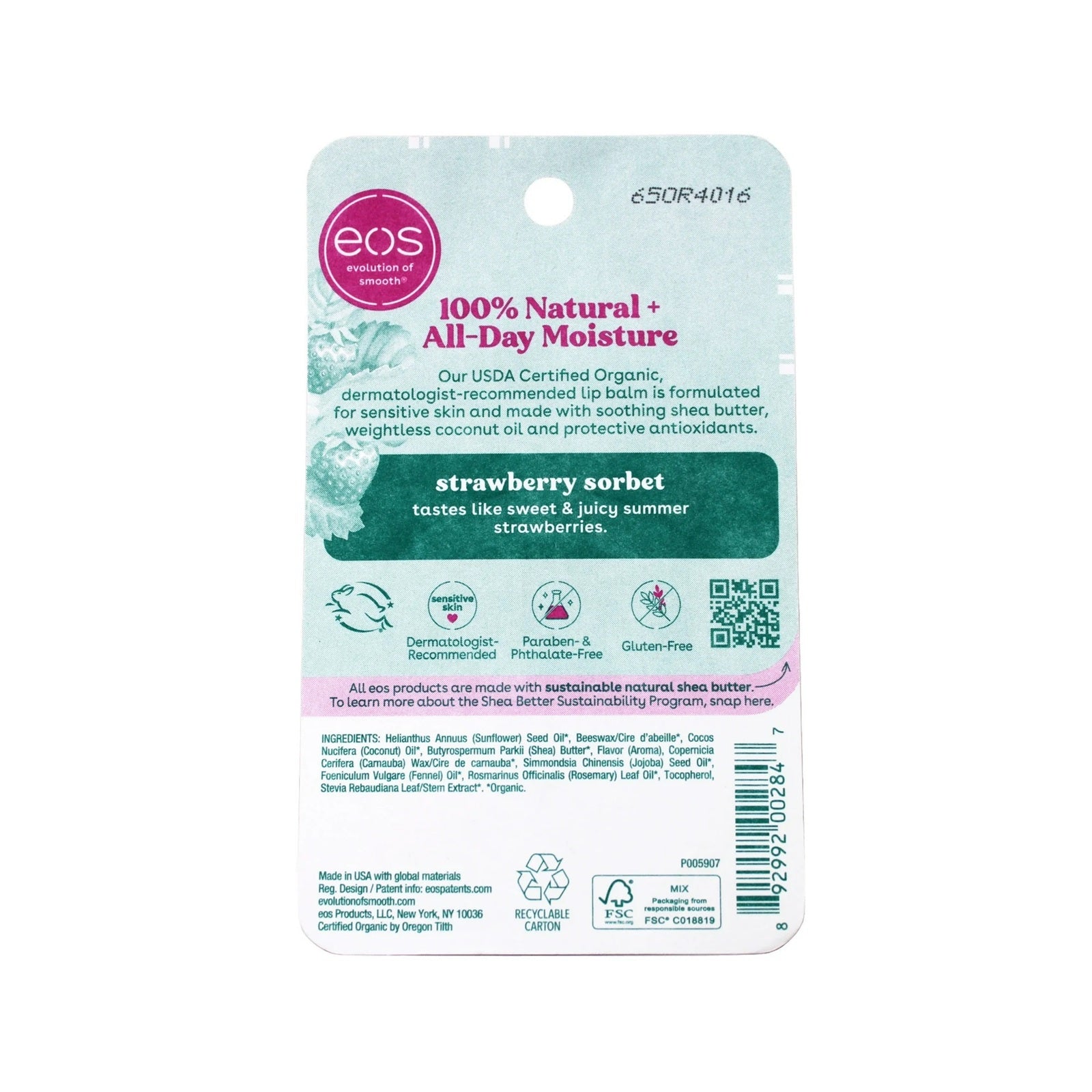 EOS Smooth Sphere Lip Balm Strawberry Sorbet 0.25 oz