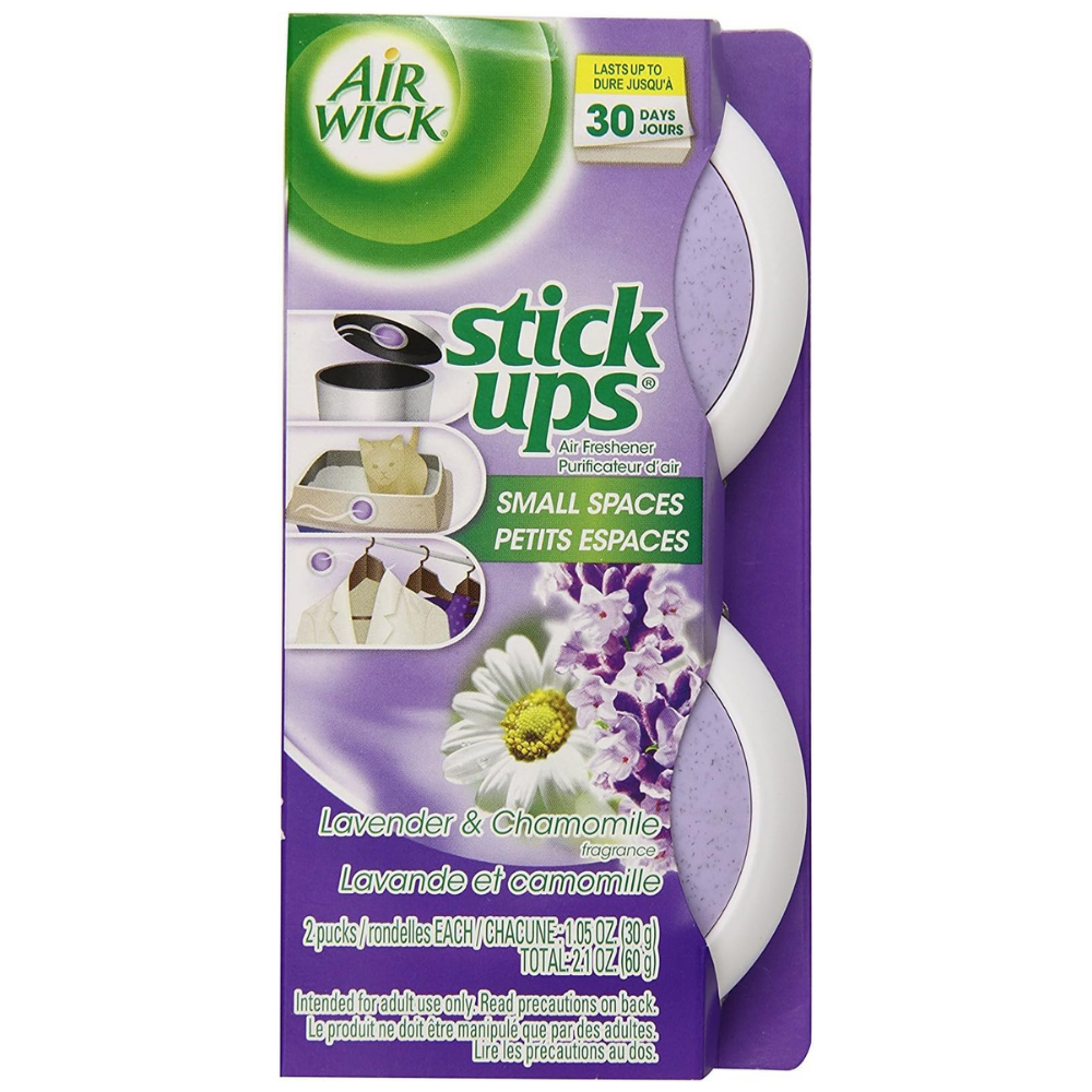 Air wick stick ups air freshener in Lavender & chamomile - lasts up to 30 days.