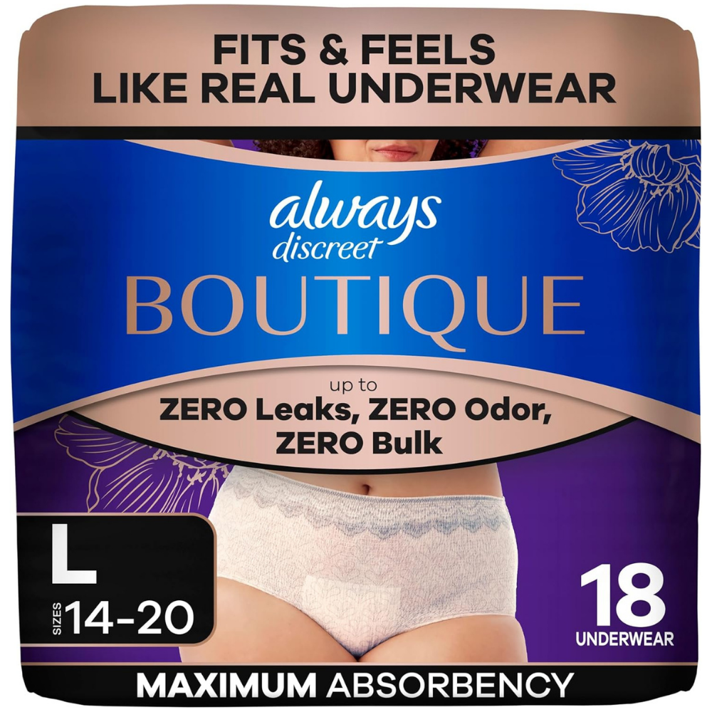 Always Discreet Boutique - Large, 18 Underwear