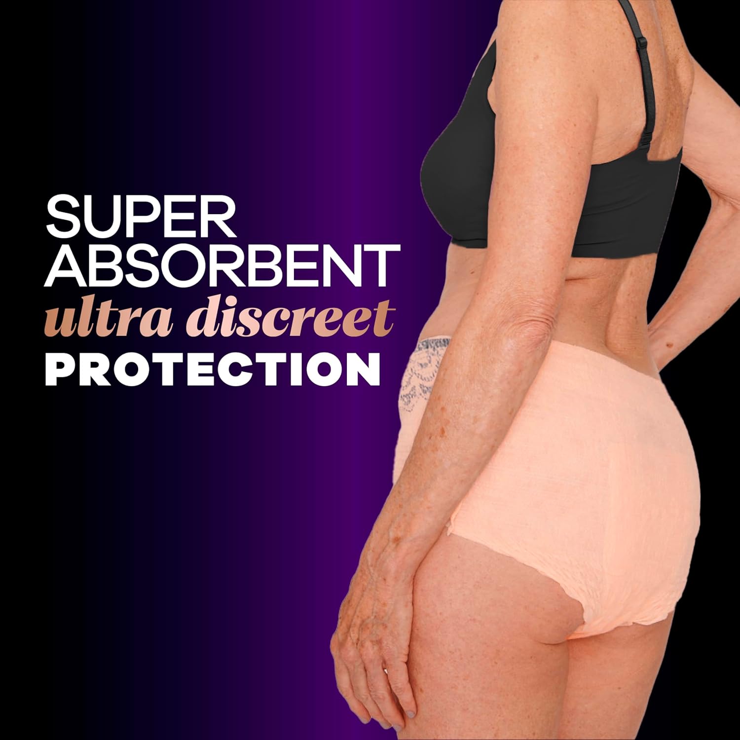 Always discreet boutique underwear - super absorbent, ultra discreet protection for women's health and comfort.