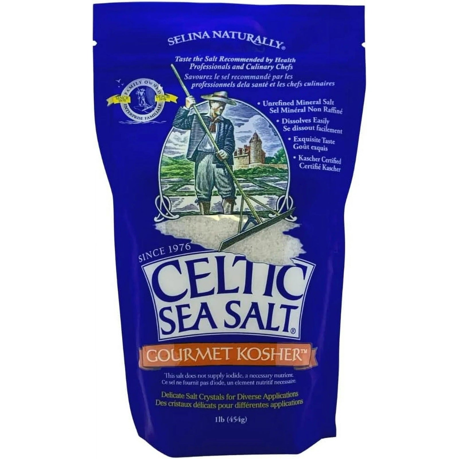 Bag of gourmet kosher Celtic Sea Salt - Selina naturally
