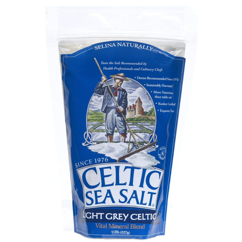 Bag of Celtic sea salt, light grey Celtic vital mineral blend - Selina naturally