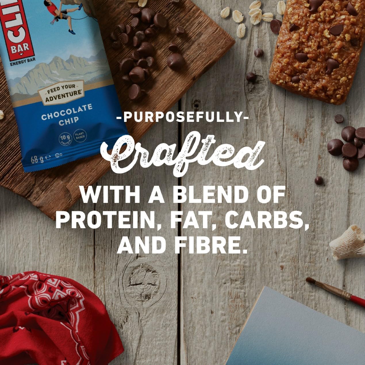 Clif protein bar are purposely crafted with a blend of protein, fat, carbs and fibre