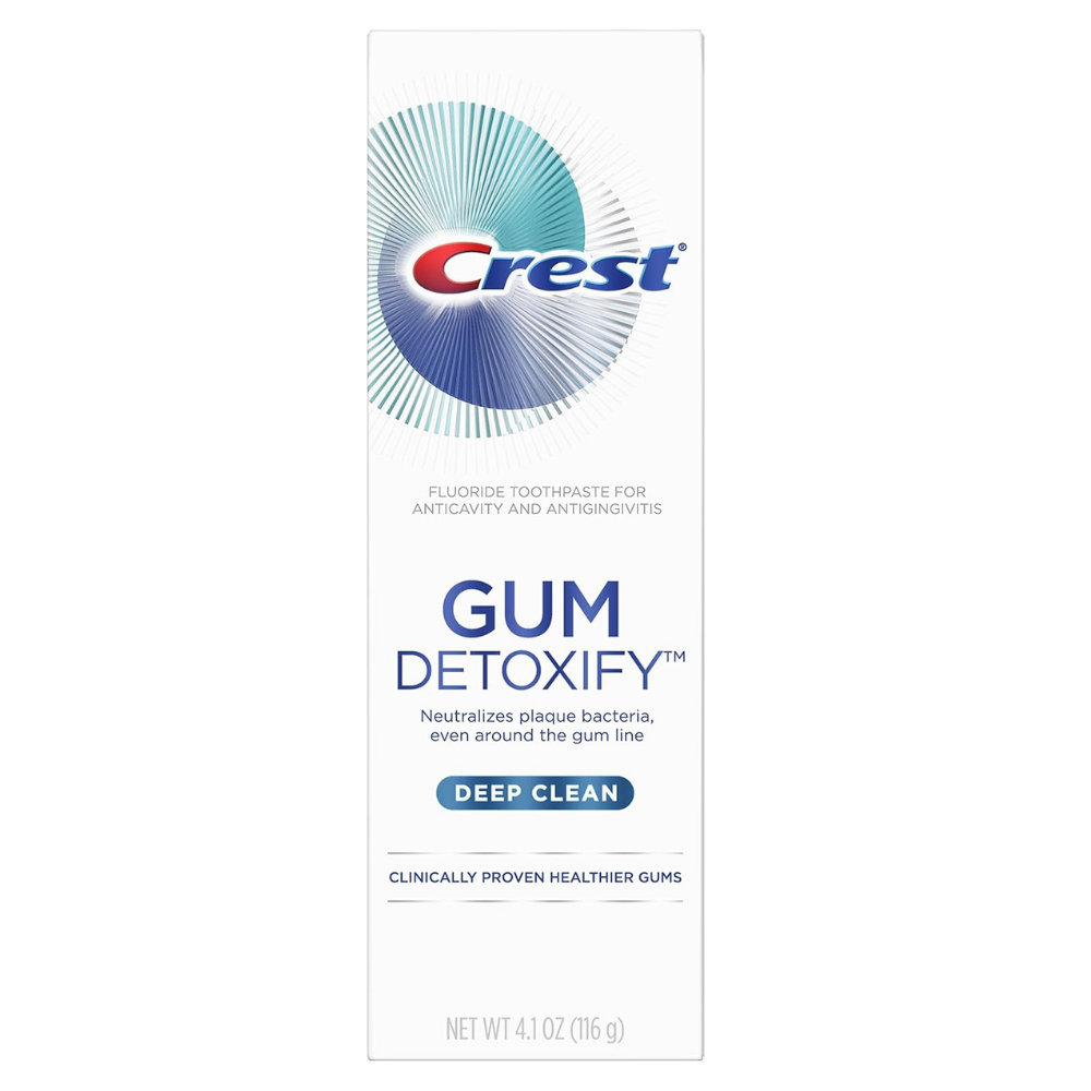 Packaging of Crest gum detoxify toothpaste - deep clean