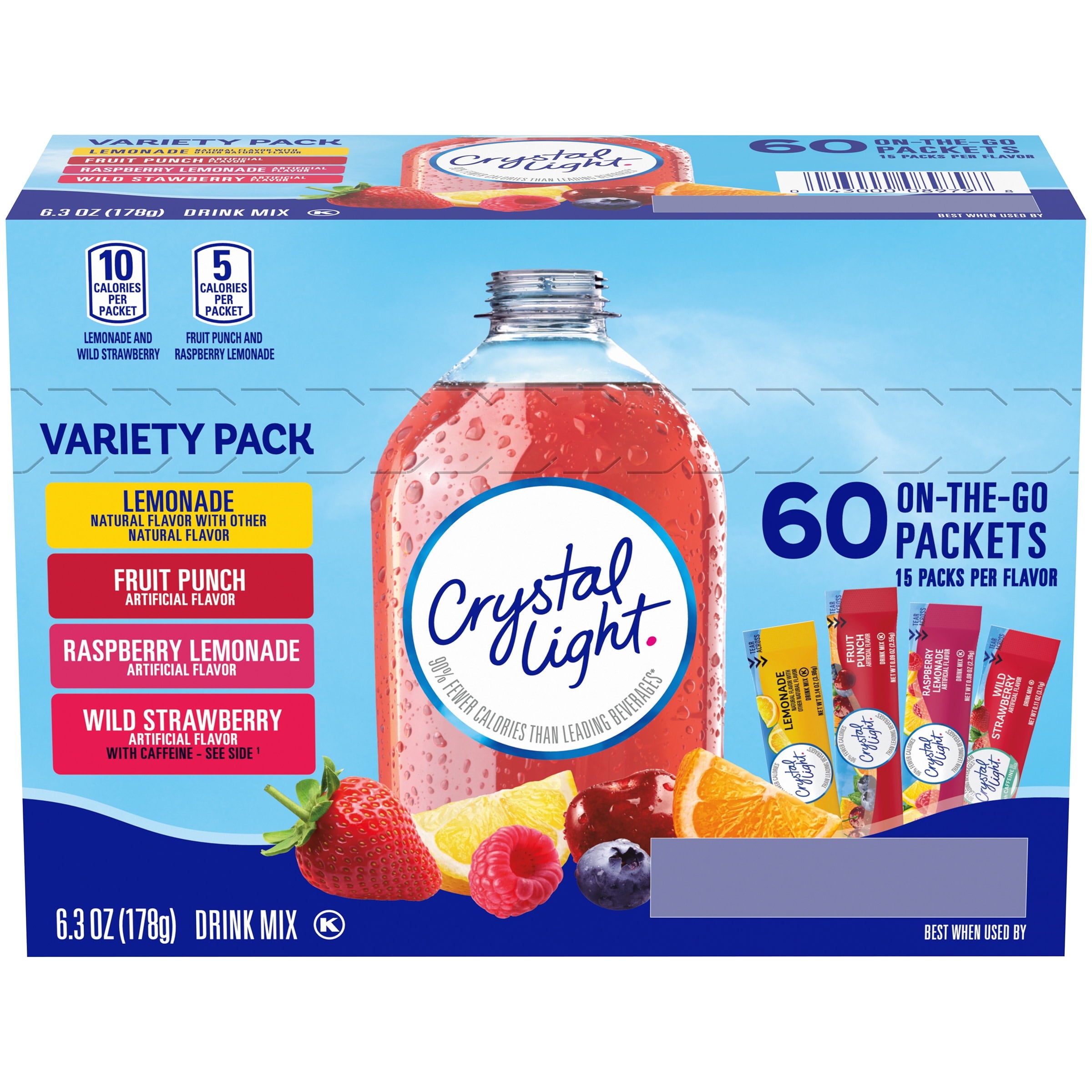 Crystal Light On the Go | 60 Packets | 6.3 Oz (178 g)