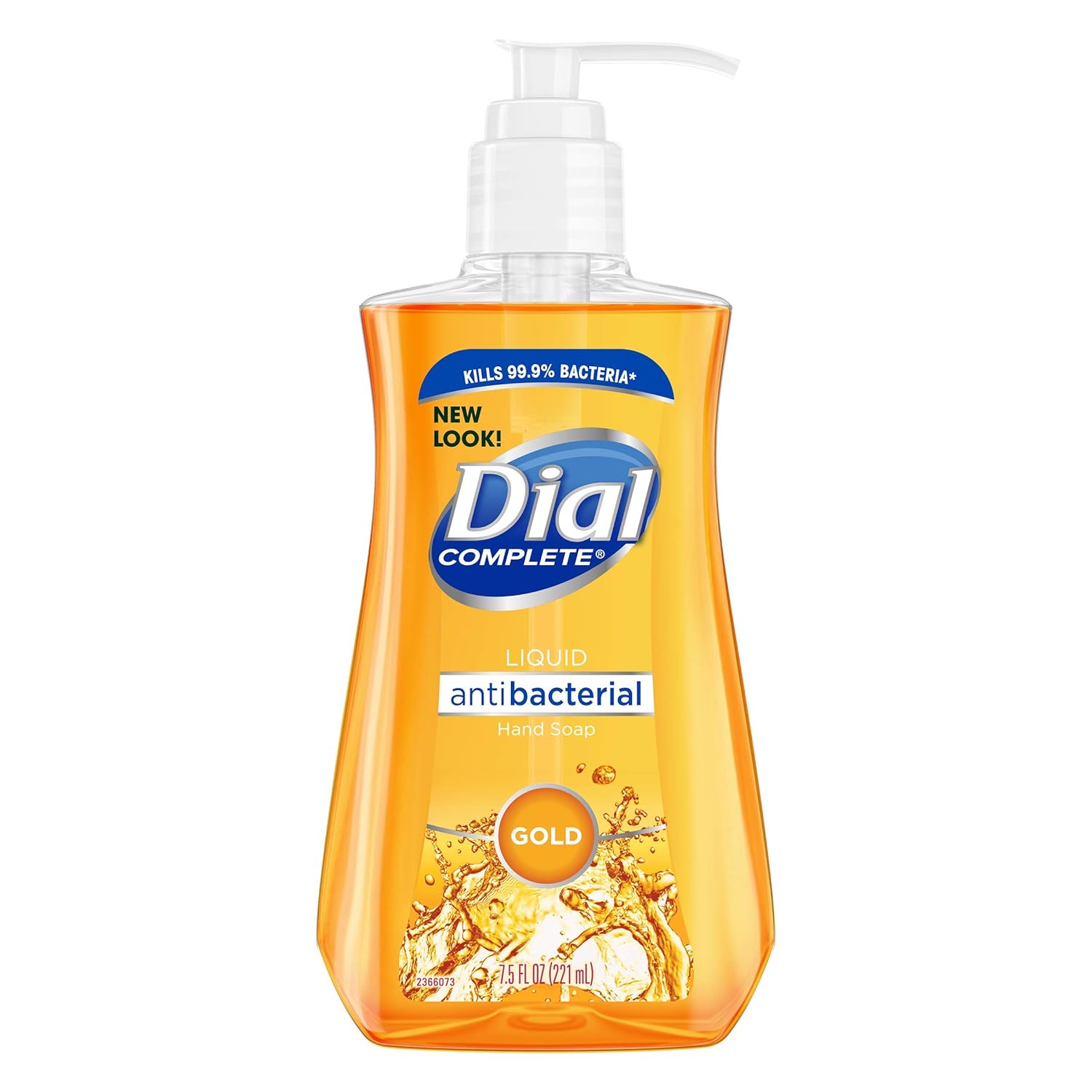 Dial Complete liquid antibacterial gold hand soap bottle