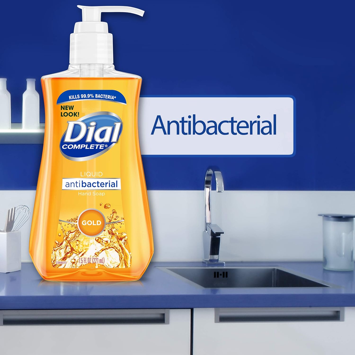 Dial antibacterial liquid gold hand soap Gold soap bottle for use in kitchen