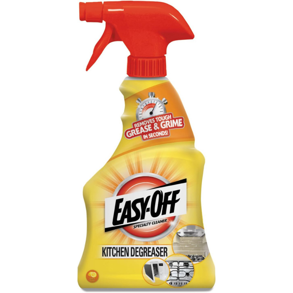 Easy-off speciality cleaner kitchen degreaser removes tough grease & grime in seconds