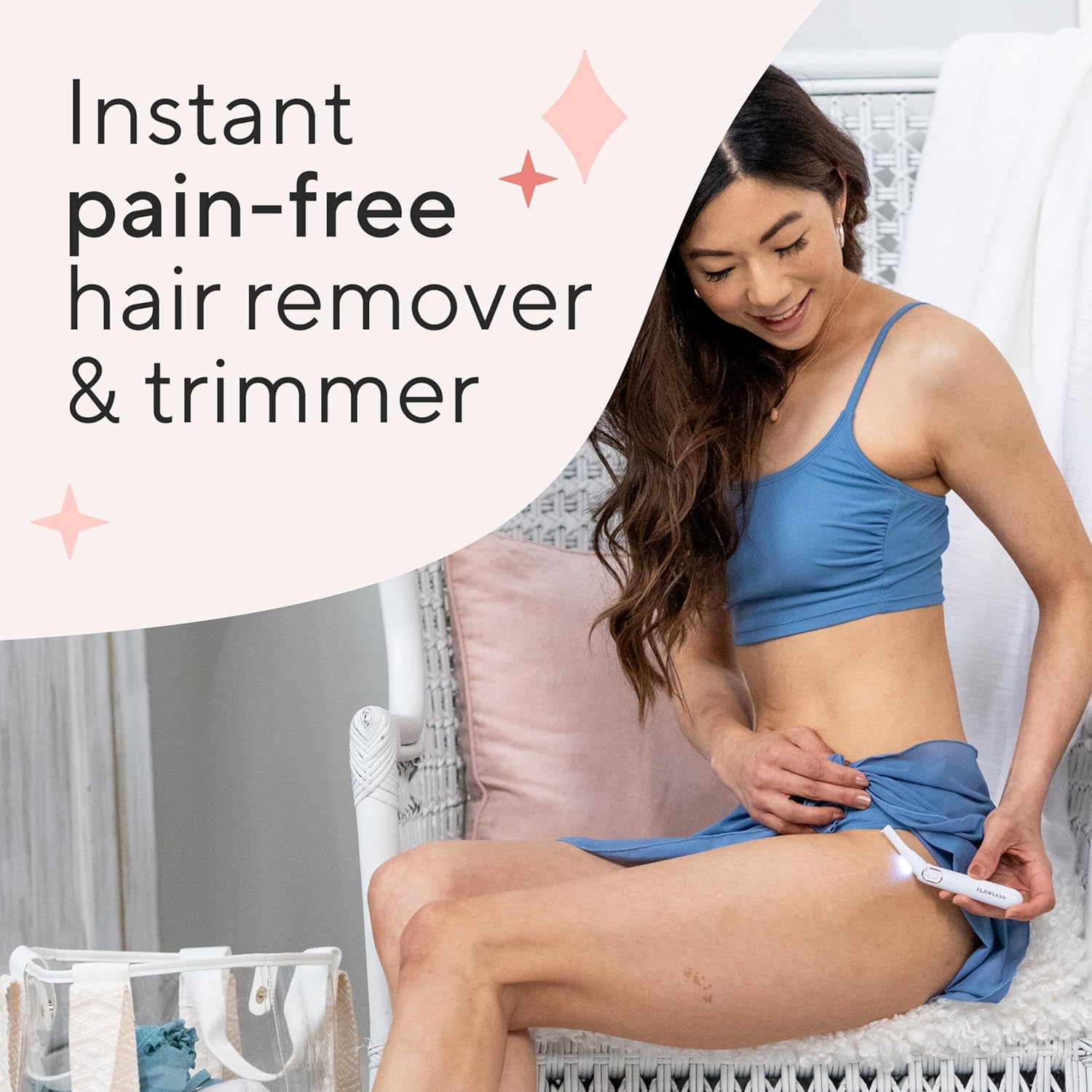 Finishing touch Flawless bikini shaver and trimmer for instant pain-free hair remover & trimmer