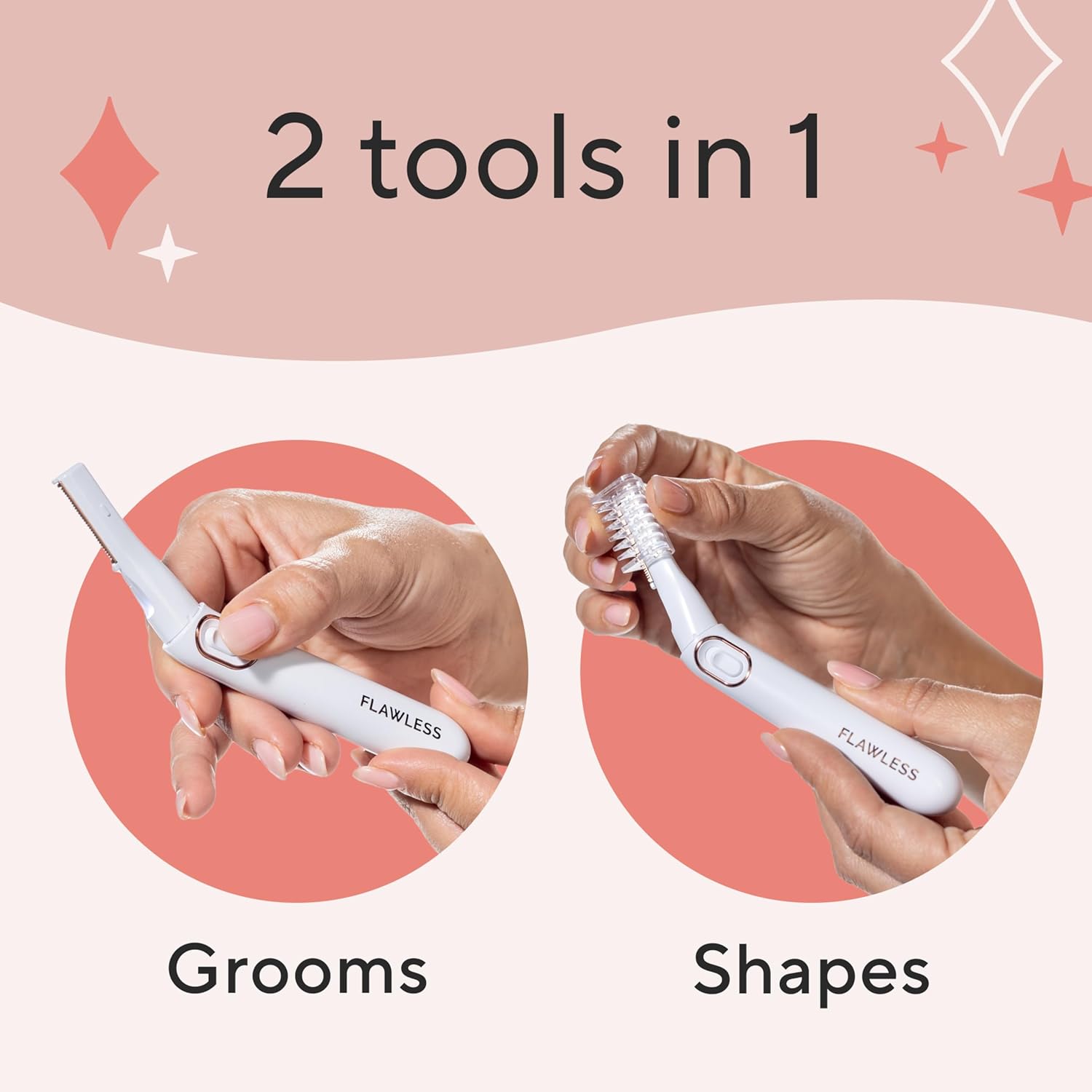 Finishing Touch Flawless bikini shaver is a 2-in-1 tool great for grooming and shaping.