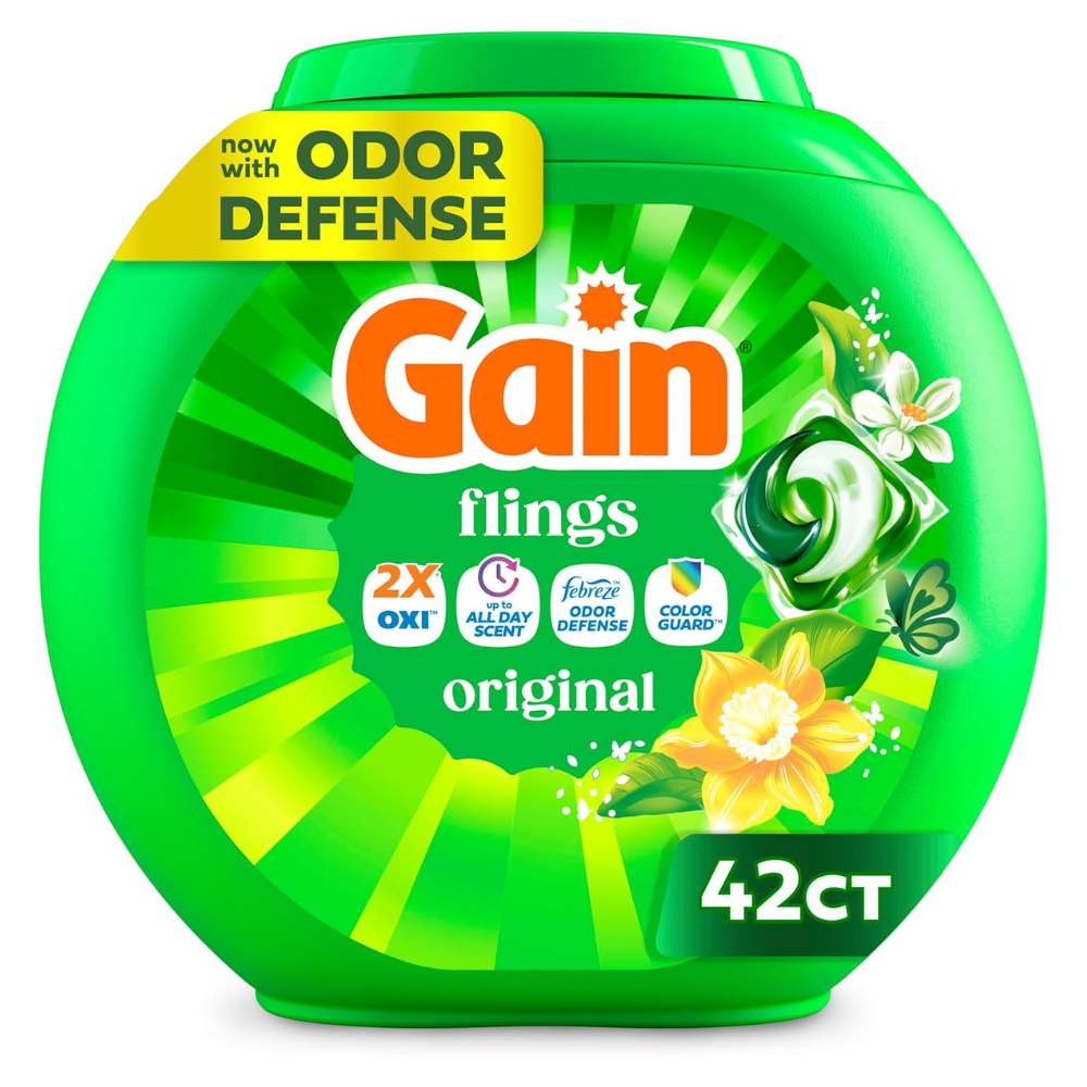 Gain Flings Original Laundry Detergent, 42 Pacs