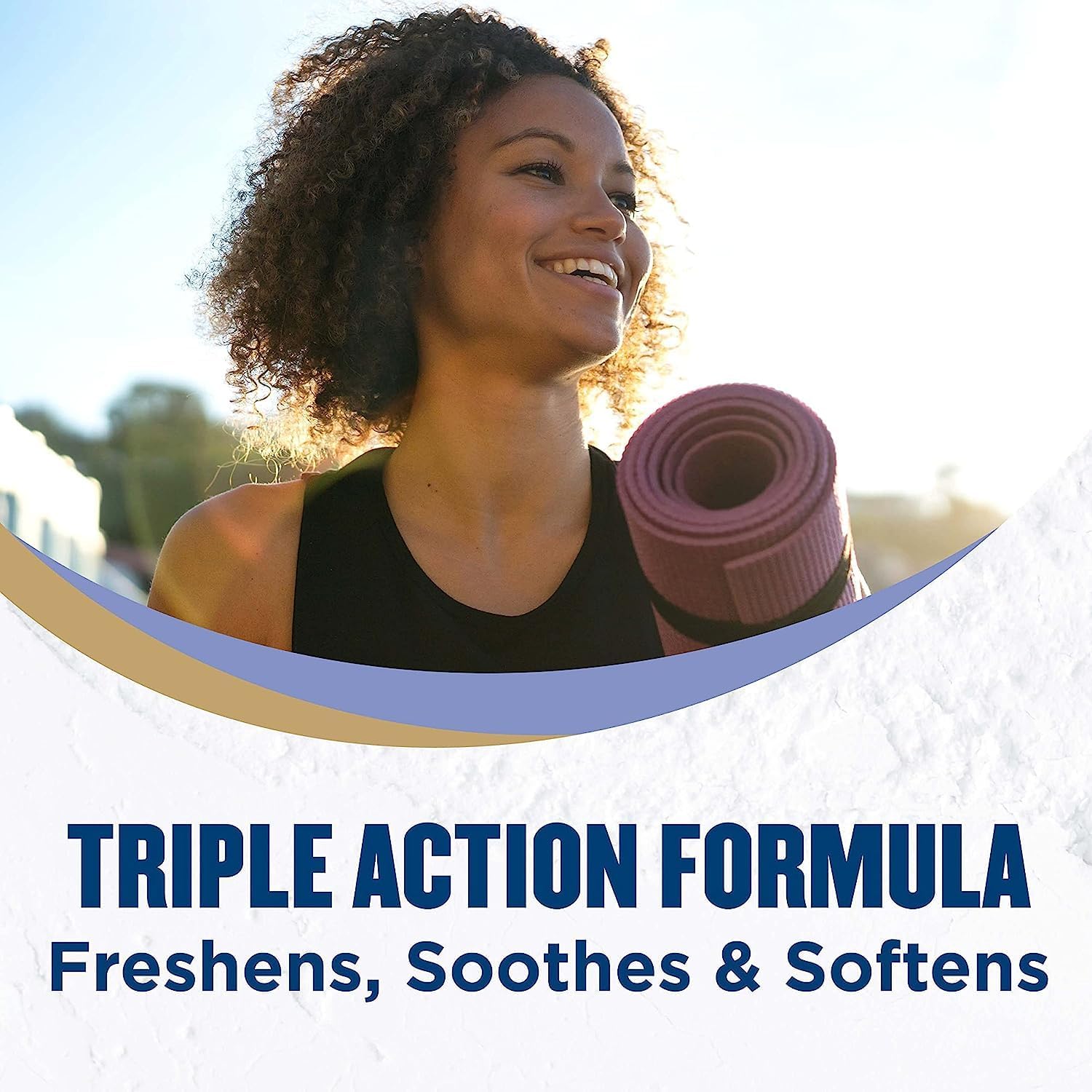 Gold bond comfort body powder has a triple action formula to freshen, soothe & soften skin