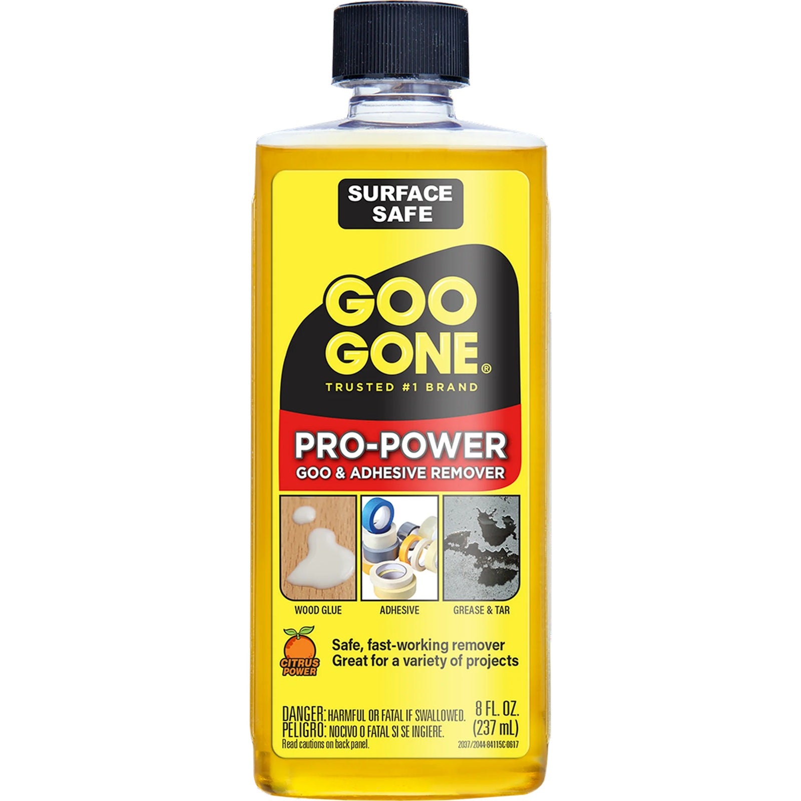 Goo Gone pro-power goo & adhesive remover, citrus power grease cleaner.
