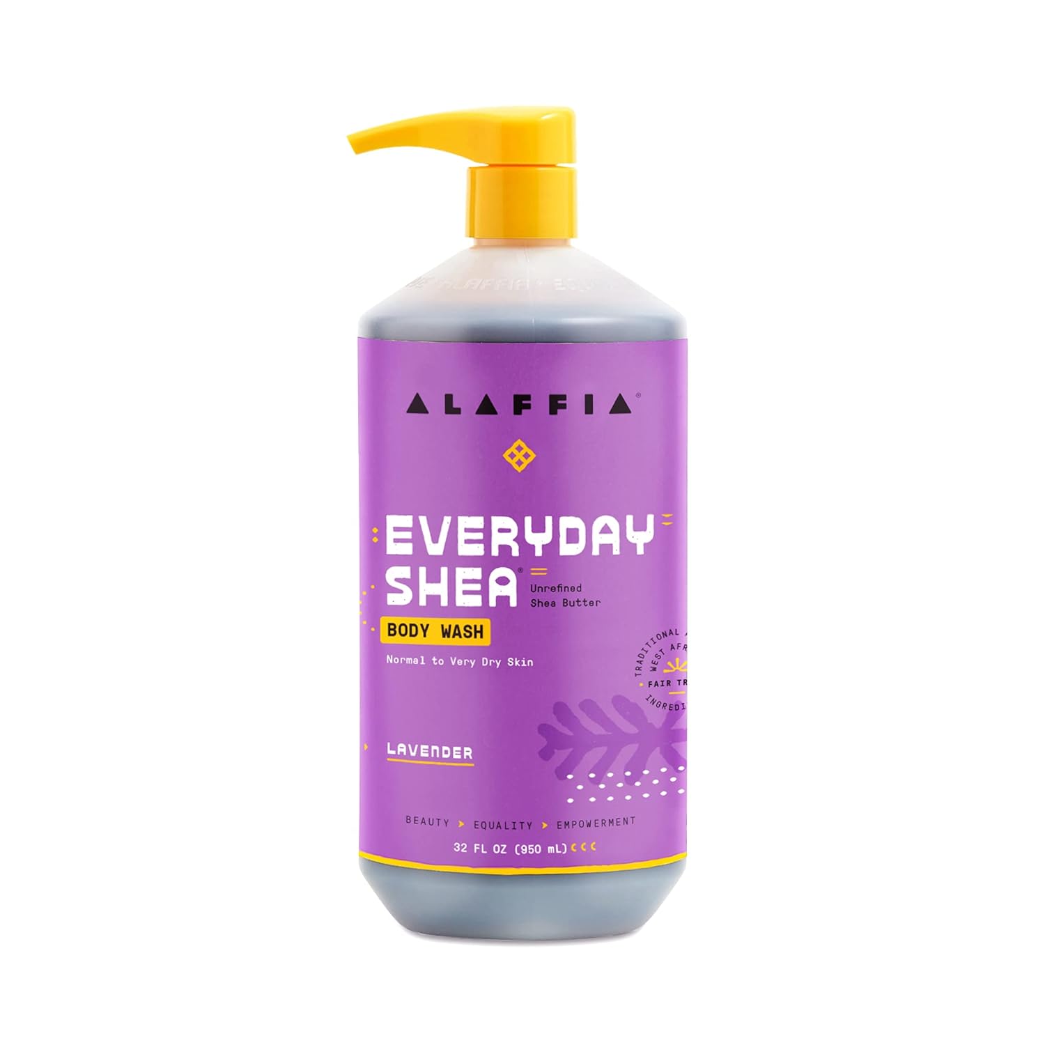 Alaffia Everyday Body Care Shea Body Wash Lavender | 32 Oz