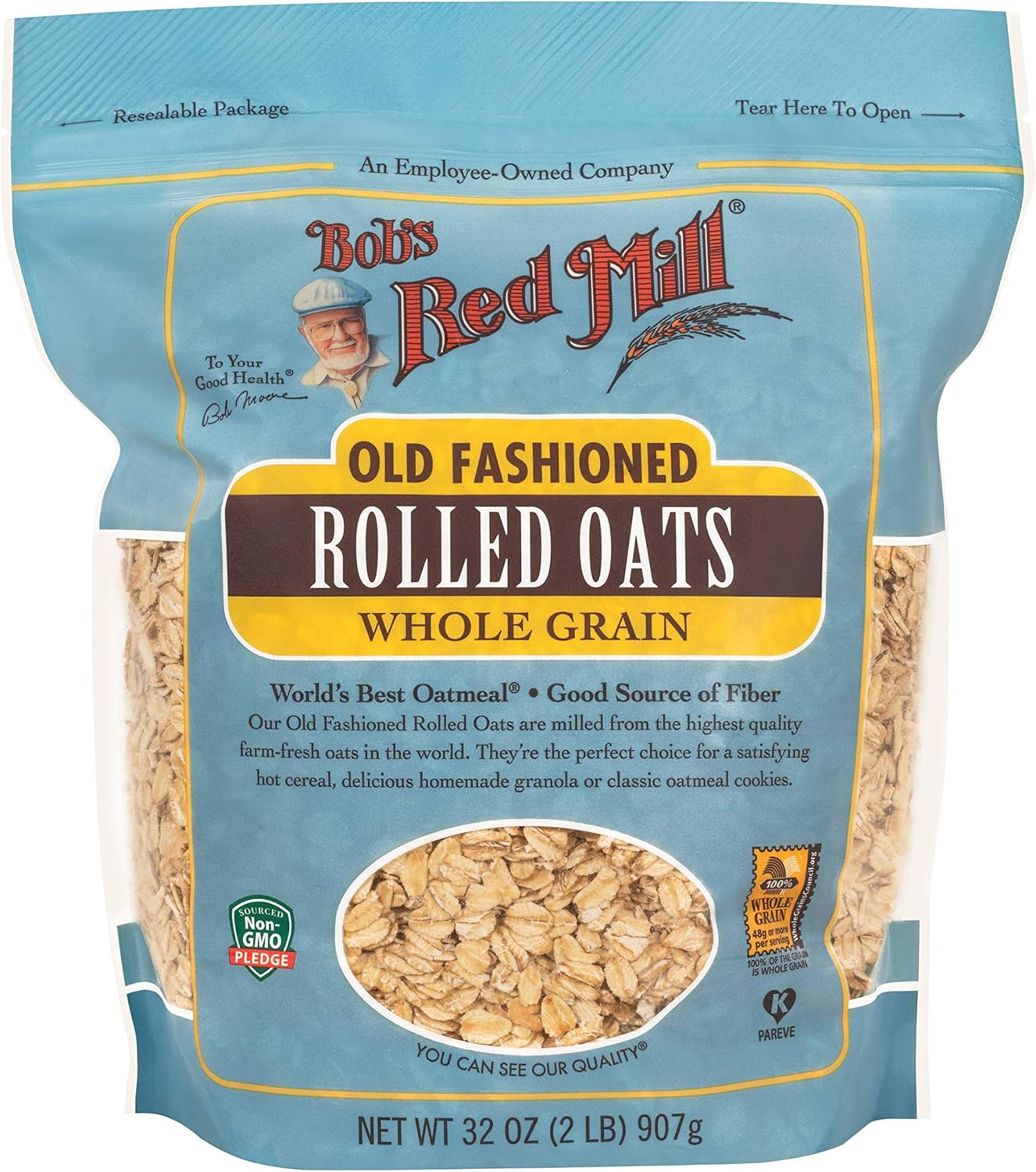 Bob's Red Mill, Old Fashioned Rolled Oats | Whole Grain | 907g