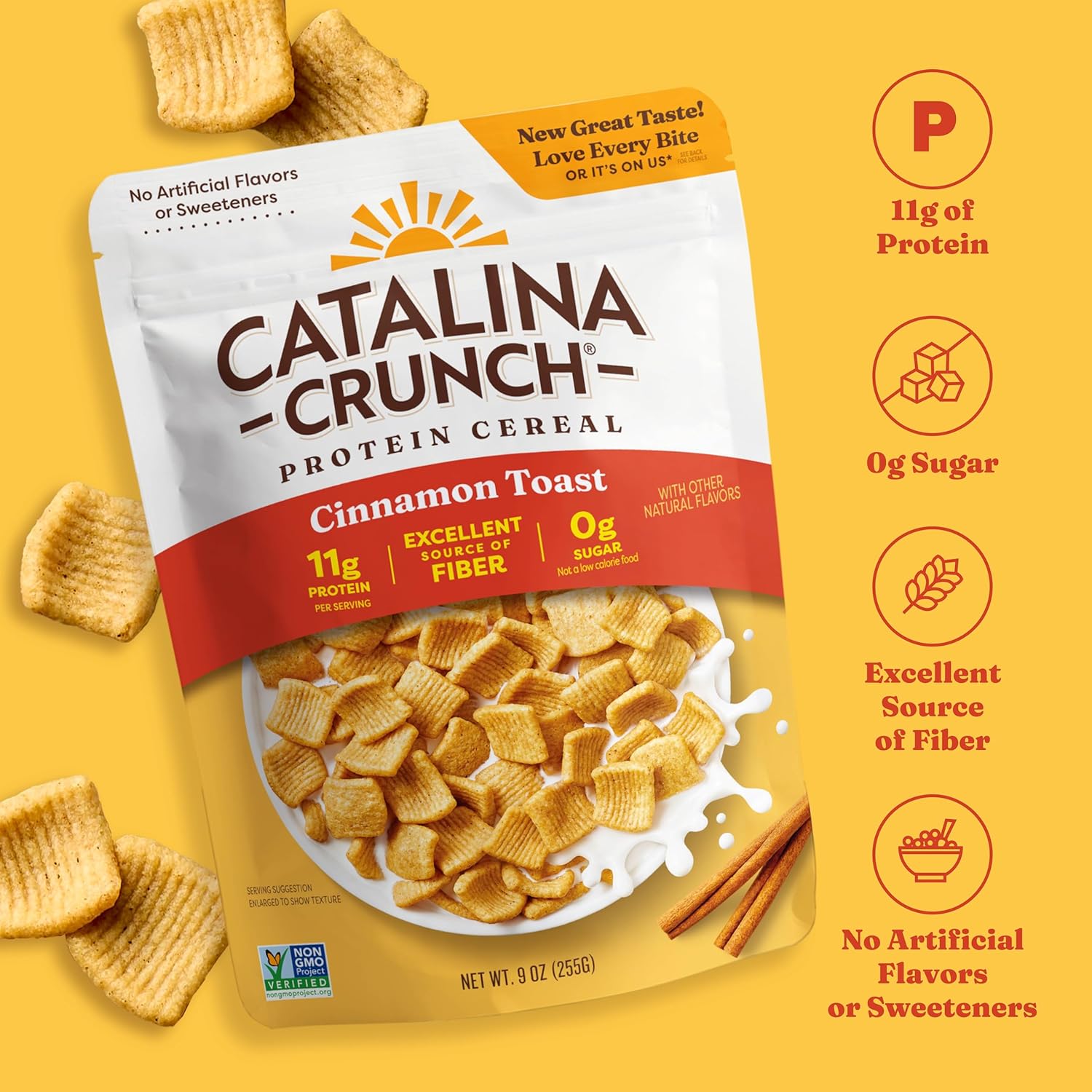 Catalina Crunch Protein Cereal | Cinnamon Toast | 9 Oz (255 g)
