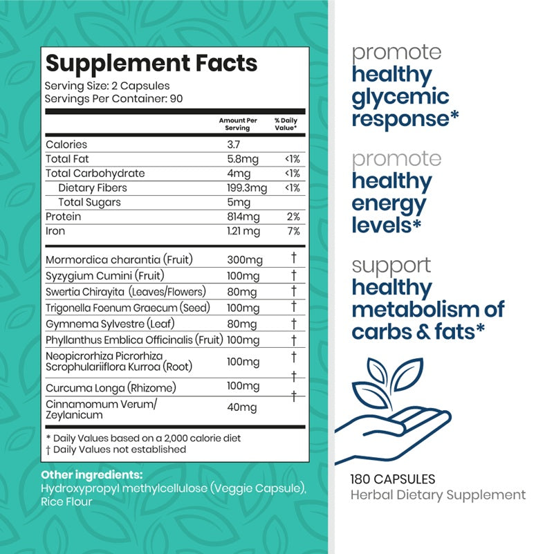 CuraLin Advanced Blood Sugar Glucose Support | 180 Capsules
