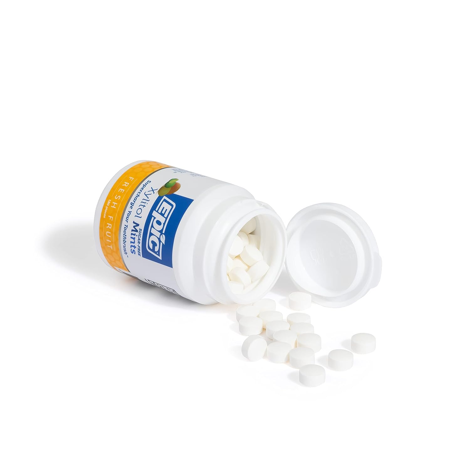 Epic Dental 100% Xylitol Sweetened Breath Mints | Fresh Fruit | 180 Count