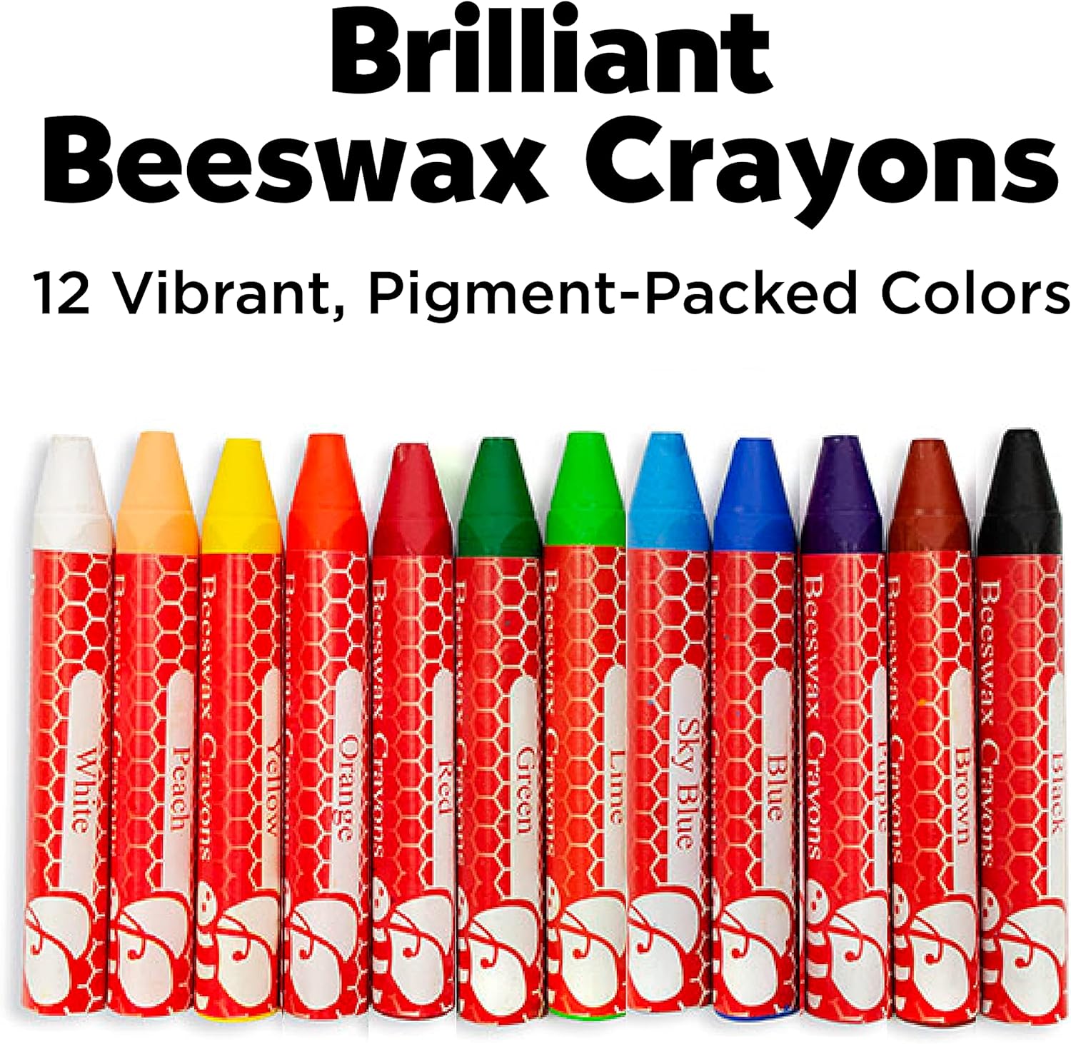 Faber-Castell Beeswax Crayons in Durable Storage Case, 12 Vibrant Colors