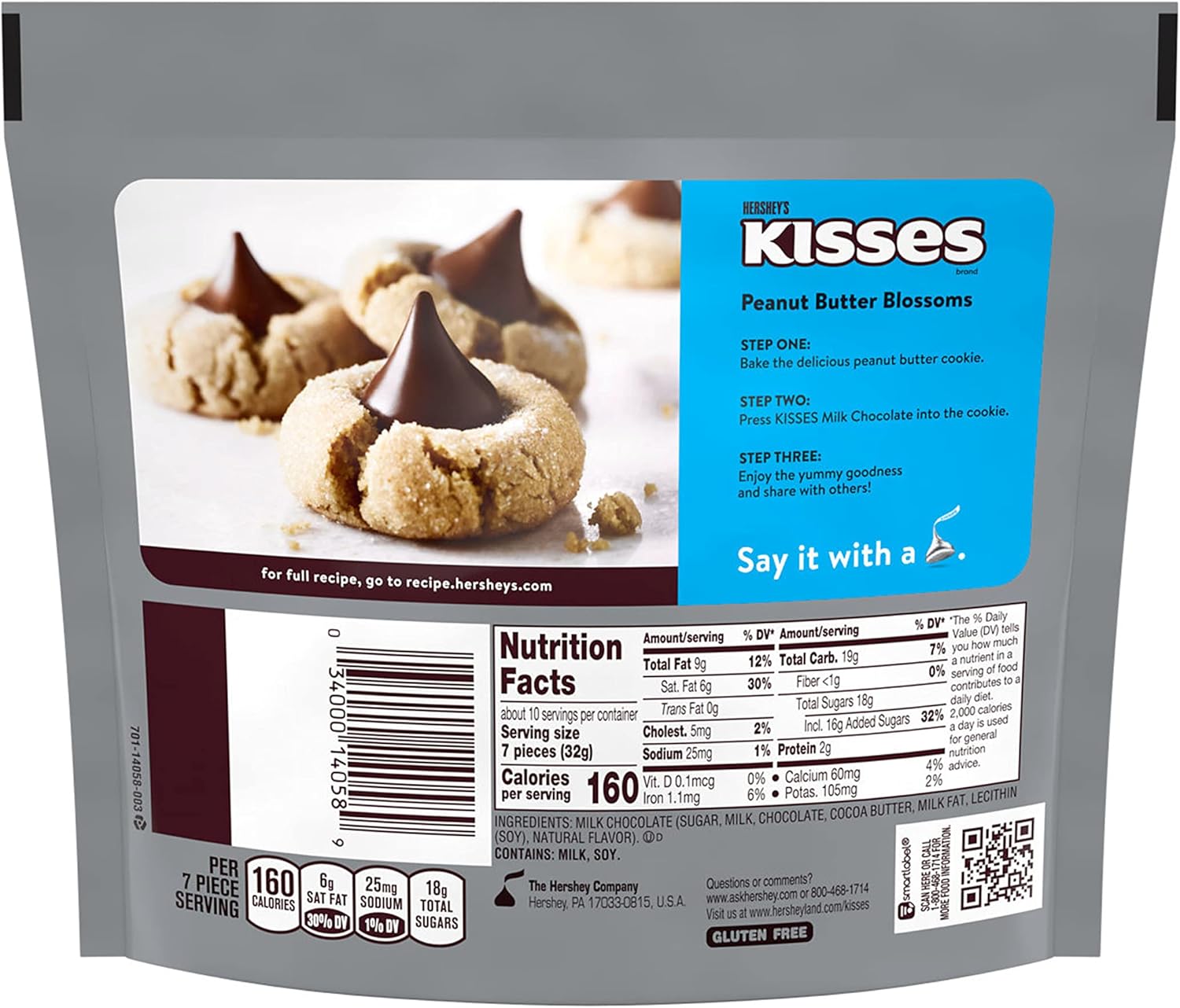 Hershey's Kisses Milk Chocolate Share Pack | 10.8 Oz