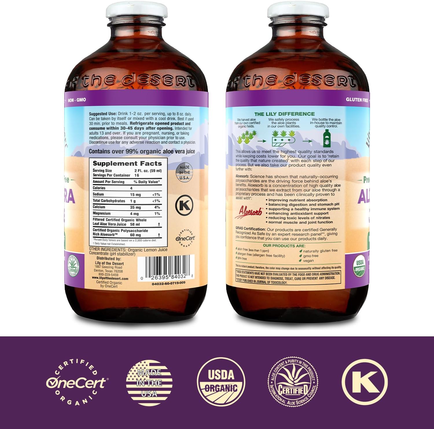 Lily of the Desert Preservative Free Whole Leaf Aloe Vera Juice - 32 Oz