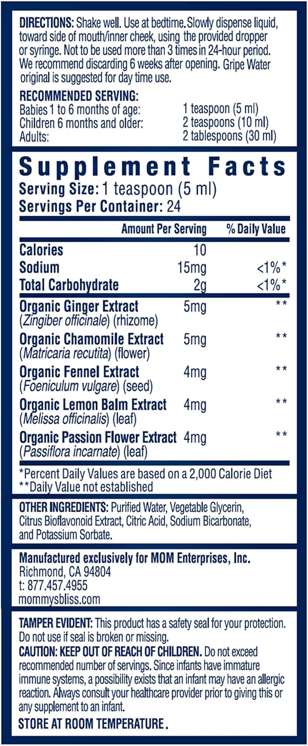 Mommy's Bliss Night Time Gripe Water | 120 ml