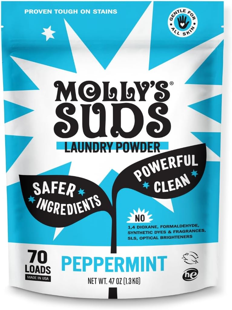 Molly's Suds Original Laundry Detergent Powder | 70 Loads | Peppermint