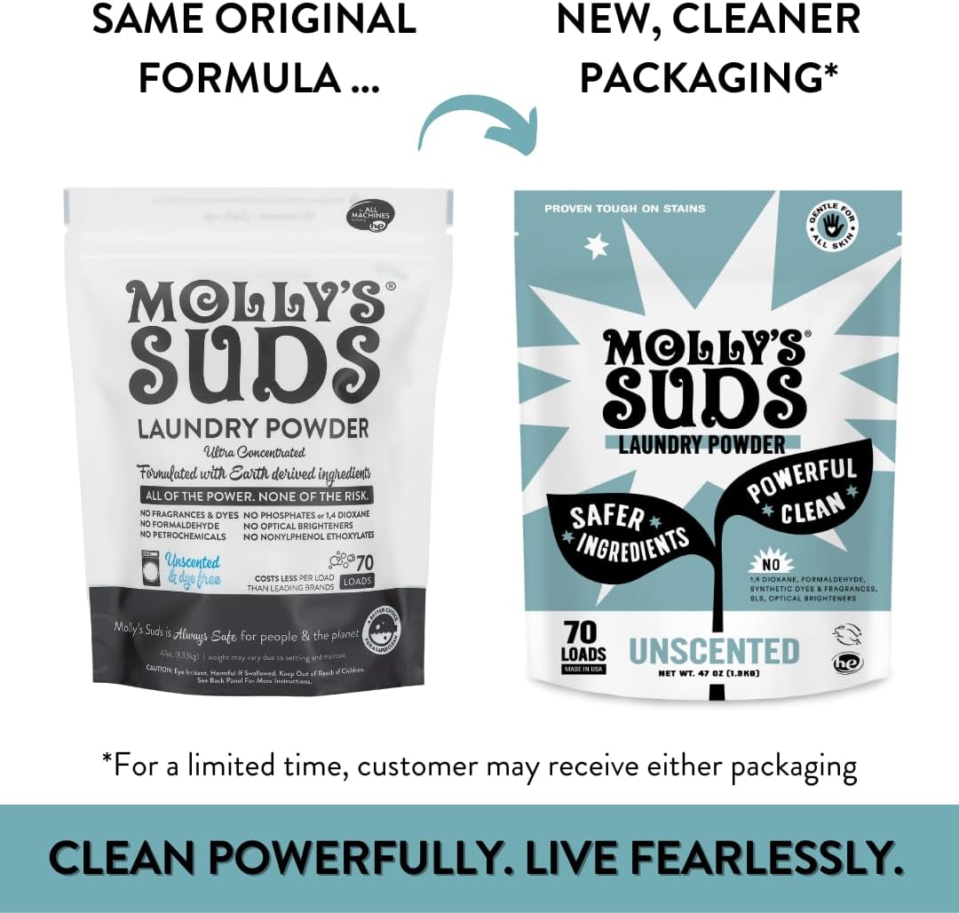 Molly's Suds Original Laundry Detergent Powder | 70 Loads | Unscented