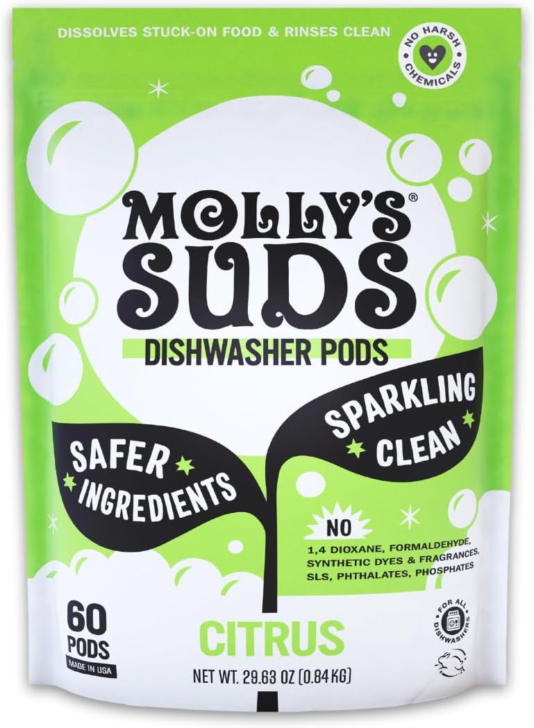 Molly's Suds Dishwasher Pods | Citrus | 60 Count