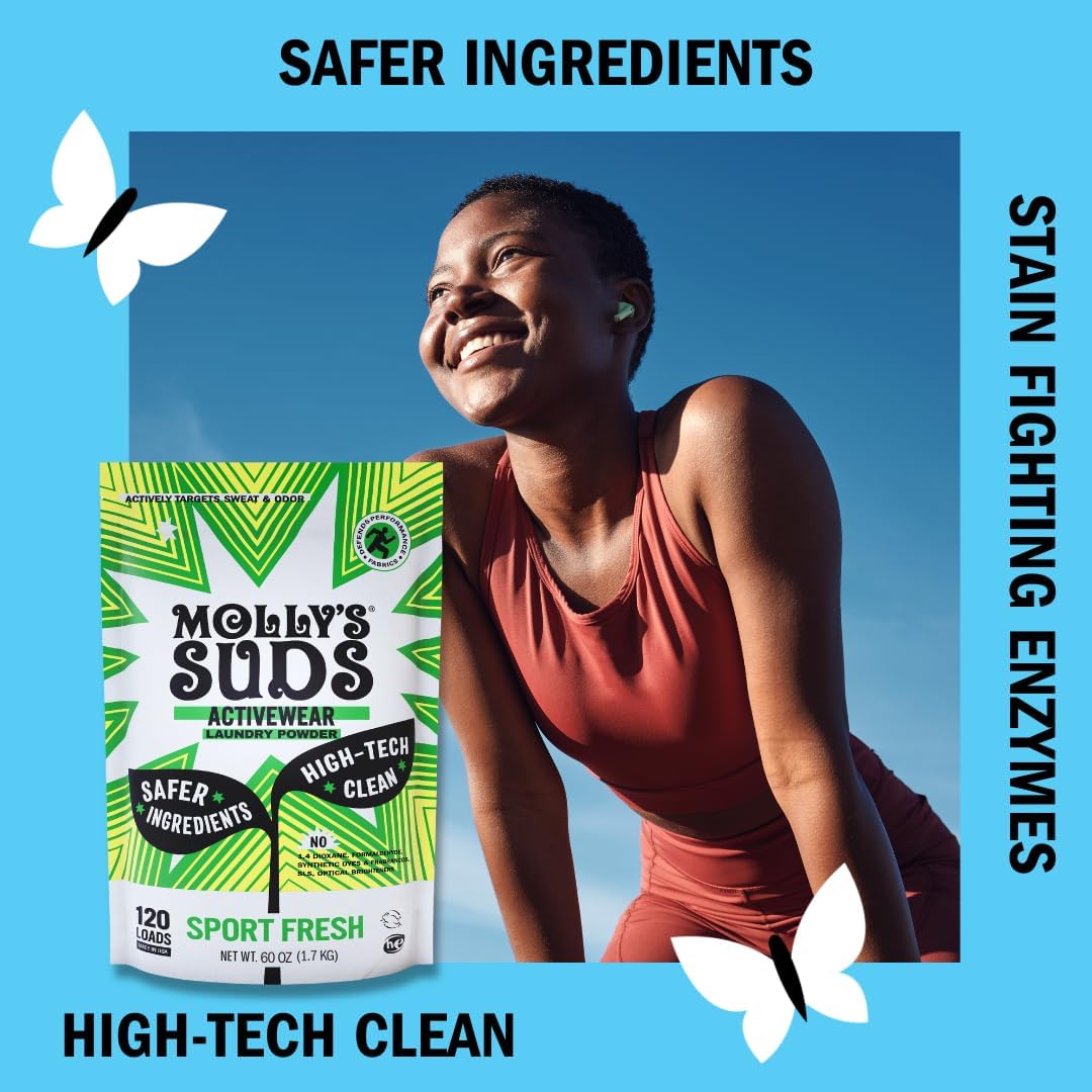 Molly's Suds Active Wear Laundry Detergent Powder | 120 Loads