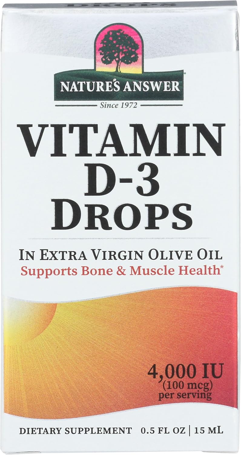 Nature's Answer Vitamin D3 Drops | 0.5 Oz