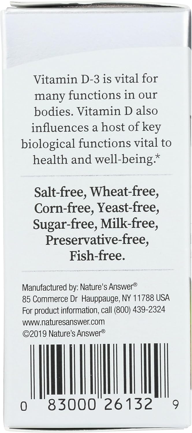 Nature's Answer Vitamin D3 Drops | 0.5 Oz