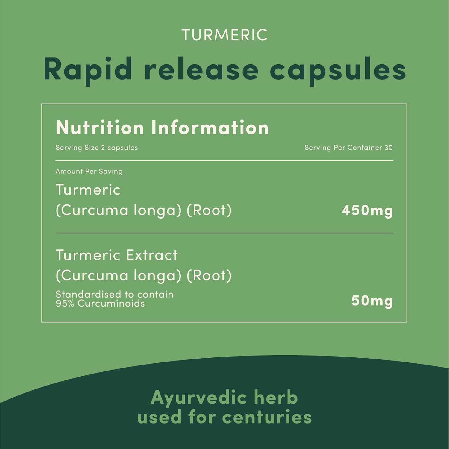 Nature's Bounty Turmeric 500 mg | Pack of 60 Capsules