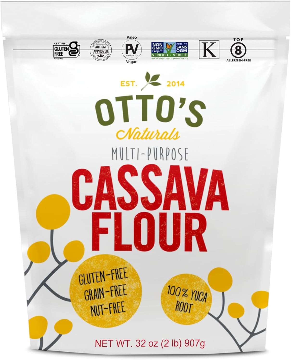 Otto's Naturals Multi Purpose Cassava Flour | 2 Pound