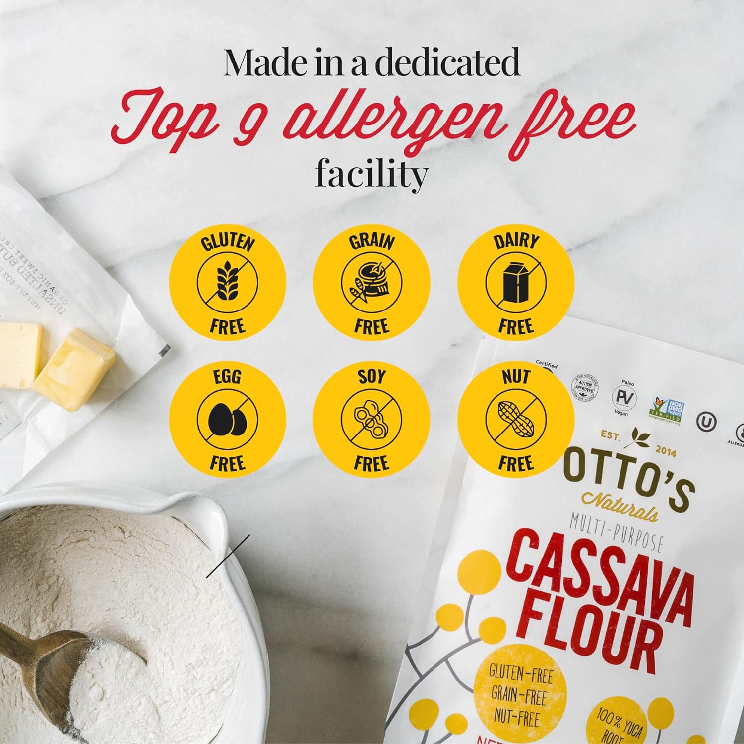Otto's Naturals Multi Purpose Cassava Flour | 2 Pound